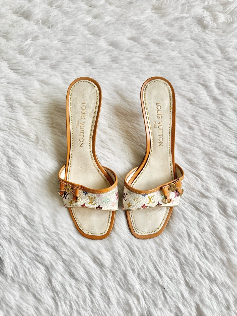 Vintage Louis Vuitton Monogram Kitten Heels
